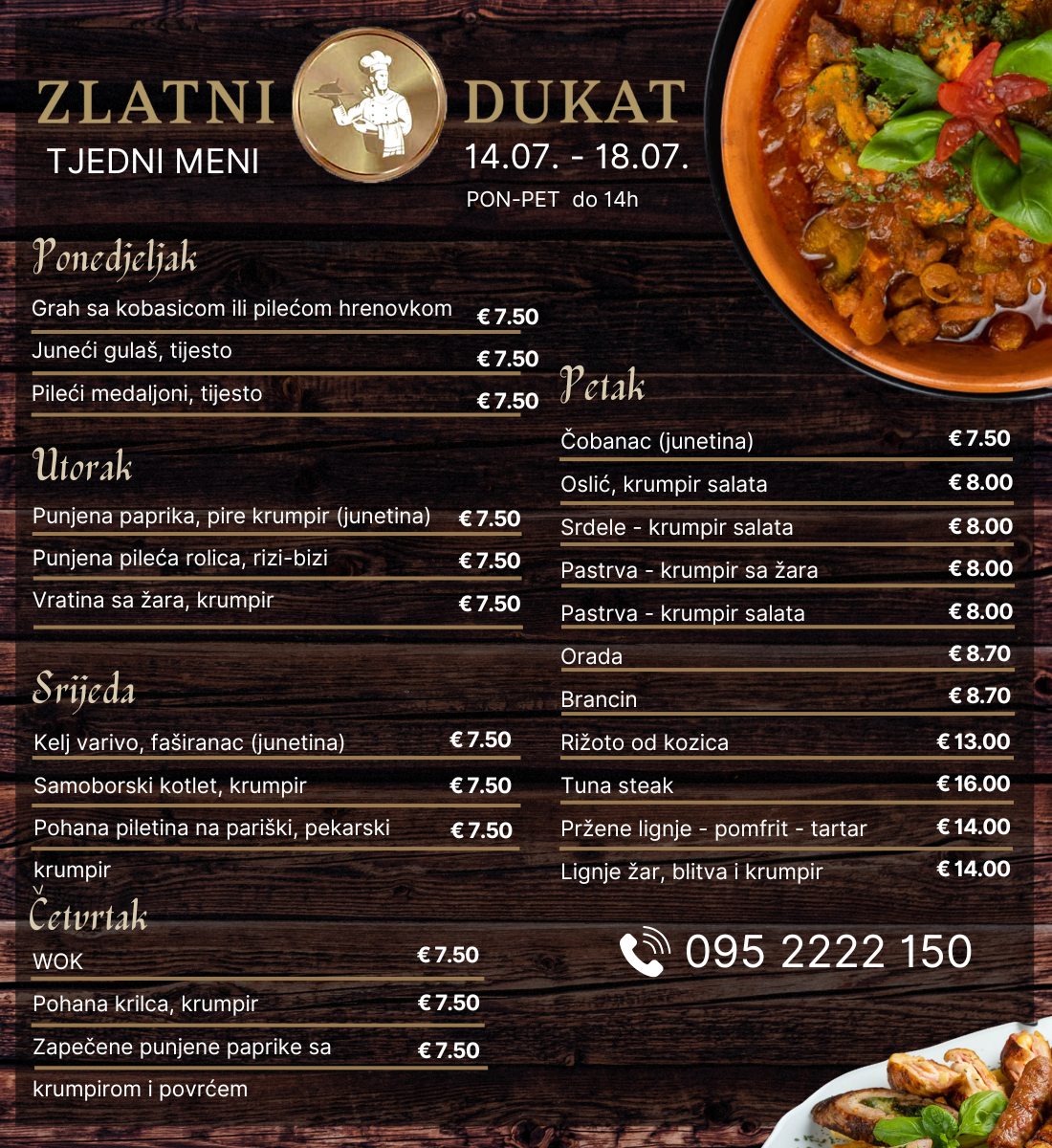 Tjedni menu