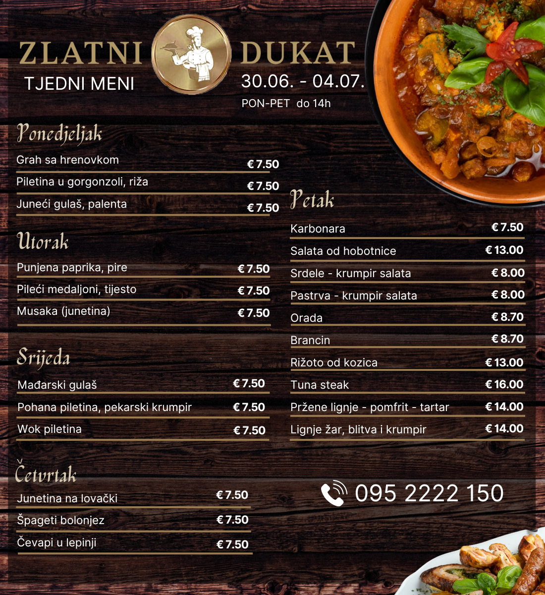 Tjedni menu