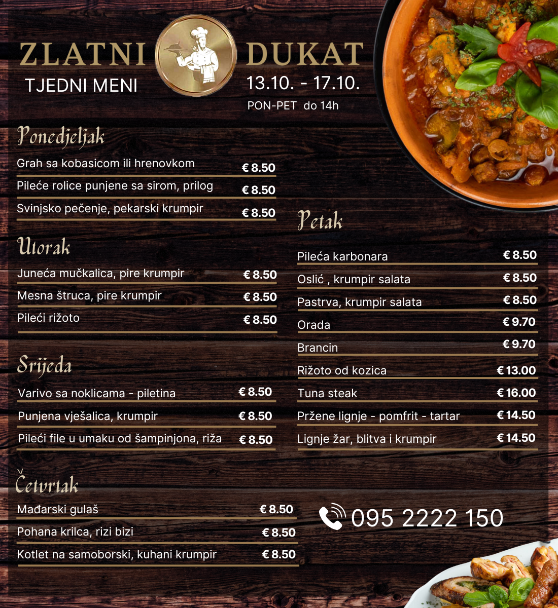 Zlatni Dukat tjedni Menu