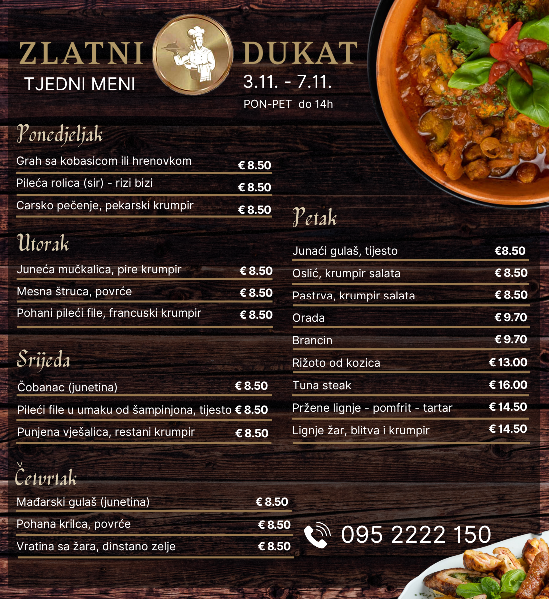 Zlatni Dukat tjedni Menu