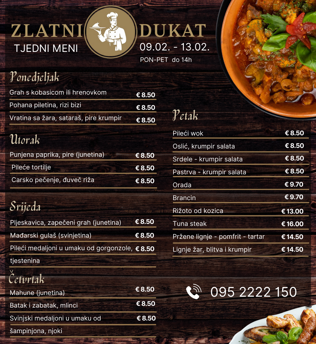 Zlatni Dukat tjedni Menu 9.2.