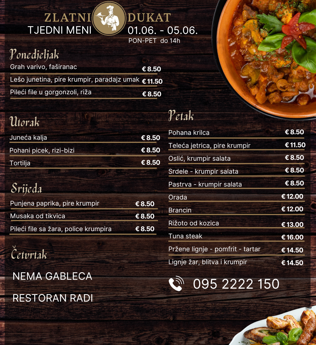 Zlatni Dukat tjedni Menu1petak